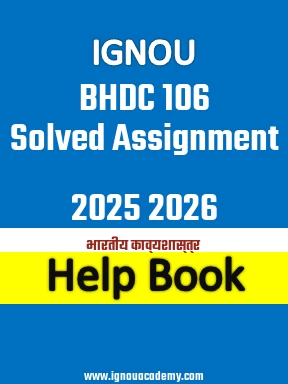 IGNOU BHDC 106 Solved Assignment 2025 2026